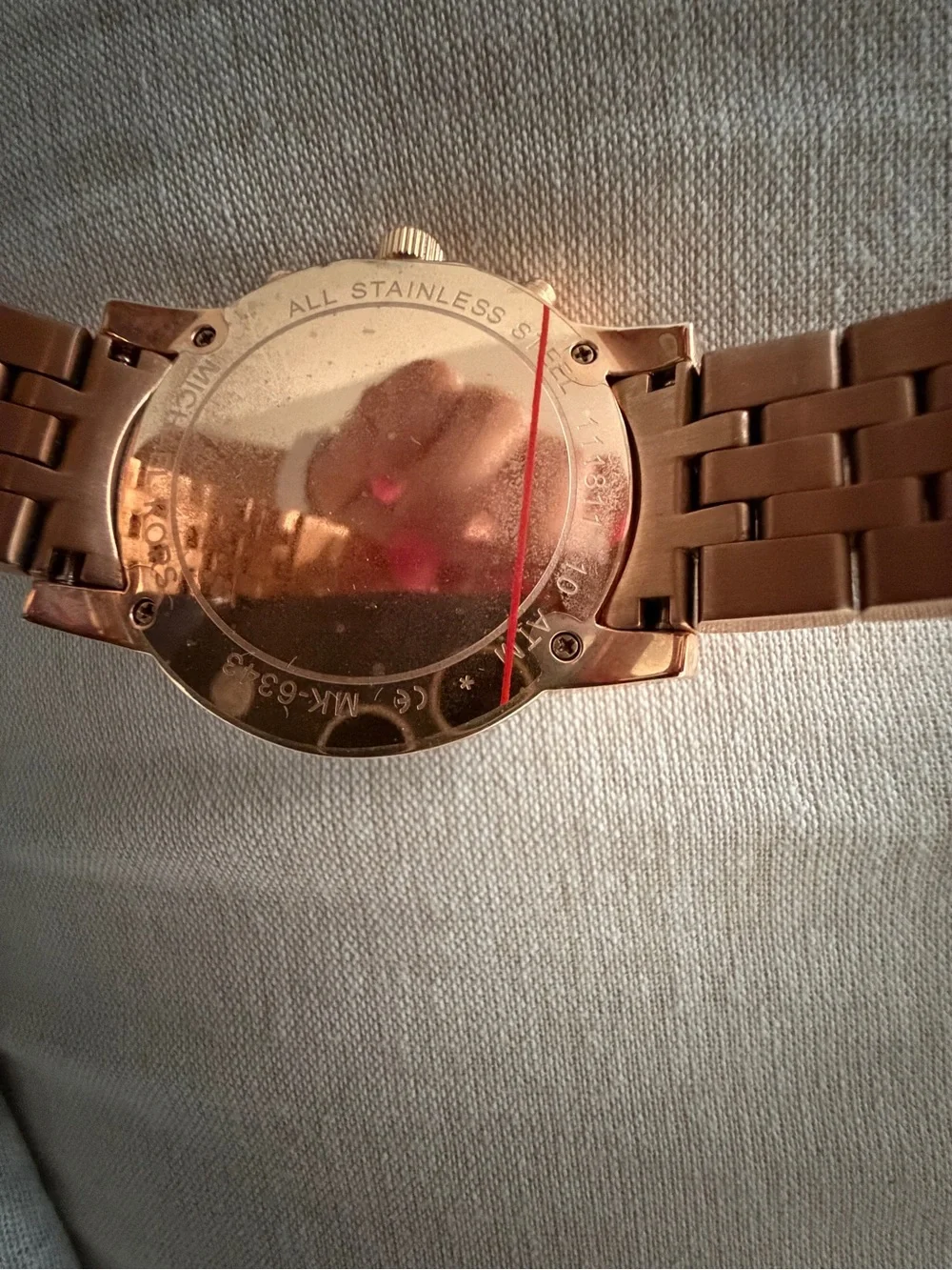 Michael Kors Rose Gold Crystal Accent Chronograph Watch